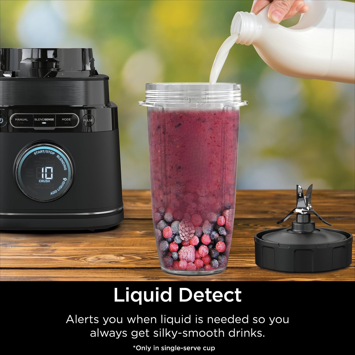 Detect Kitchen System Power Blender + Processor Pro, ,  Chopping & Smoothies, 1800 Peak Watts, 72 oz. Pitcher, 64 oz. Food Processor, 24 oz. To-Go Cup, Black