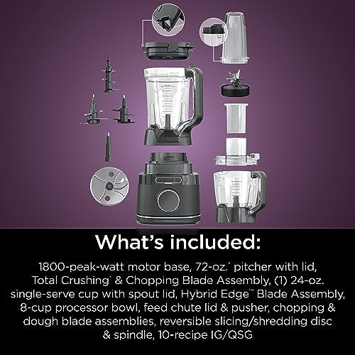 Detect Kitchen System Power Blender + Processor Pro, ,  Chopping & Smoothies, 1800 Peak Watts, 72 oz. Pitcher, 64 oz. Food Processor, 24 oz. To-Go Cup, Black