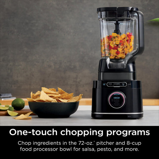 Detect Kitchen System Power Blender + Processor Pro, ,  Chopping & Smoothies, 1800 Peak Watts, 72 oz. Pitcher, 64 oz. Food Processor, 24 oz. To-Go Cup, Black