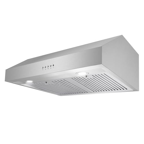 29.5 in. Ducted Under Cabinet Range Hood, Kitchen Over Stove Vent, 3-Speed Fan, Permanent Filters, LED Lights in Stainless Steel, 30 inch