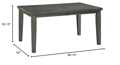 Hallanden Modern Farmhouse Dining Room Butterfly Extension Table, Dark Gray