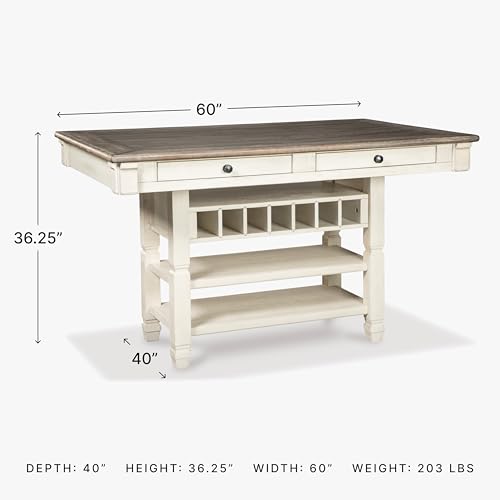 Counter Height Dining Room Table, Two-tone