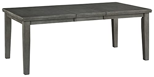 Hallanden Modern Farmhouse Dining Room Butterfly Extension Table, Dark Gray