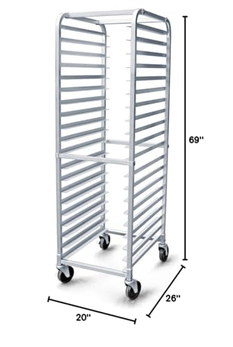 Commercial-Grade Aluminum with Brake Wheels (69" 20-Tier)