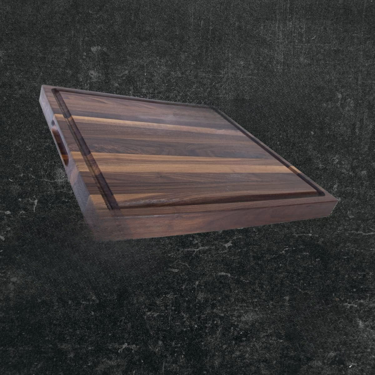 Oversized XL Cutting Board - Heavy Reversible Cutting Board with juice tanks for cutting meat and juicy vegetables is easy - Walnut Cutting Board - 24x18x1.5