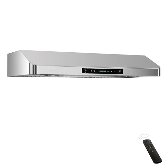 30 Inch Under Cabinet Range Hood with 900-CFM, 4 Speed Gesture Sensing&Touch Control Panel, Stainless Steel Kitchen Vent with 2 Pcs Baffle Filters