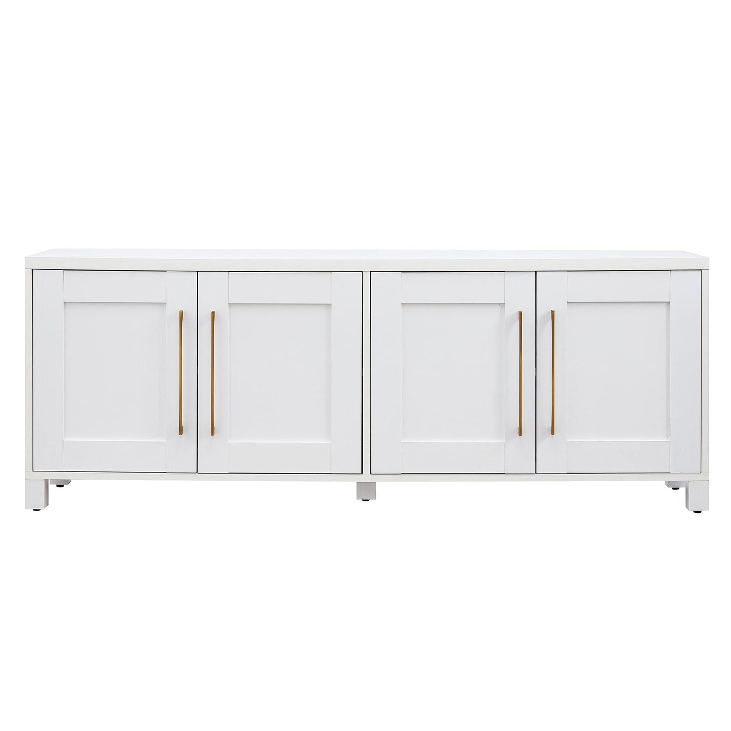 Rectangular TV Stand for TV's up to 80" in White, TV Stands for the Living Room