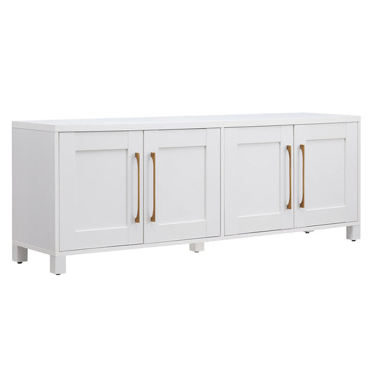 Rectangular TV Stand for TV's up to 80" in White, TV Stands for the Living Room