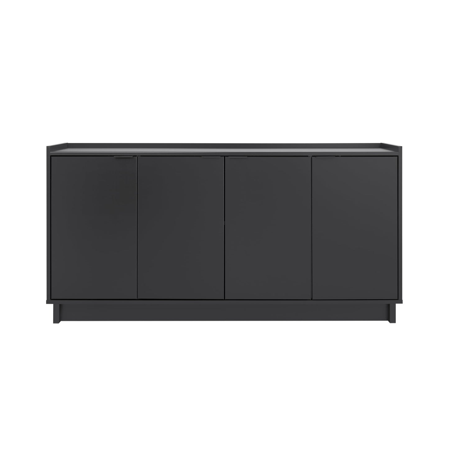 Simply Modern 4 Door Console Table with Storage, Black Storage Cabinet with Doors and Shelves, Sideboard Storage Cabinet 60" W x 30" H x 16" D