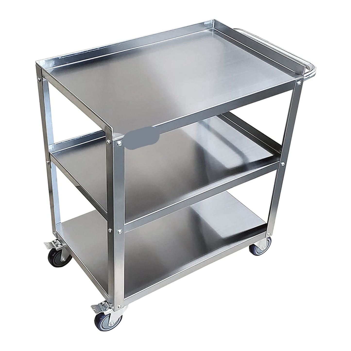 21 in. Wide X 33 in. Long X 33 in High | 3 Shelf Metal Utility Cart on Wheels with Handle