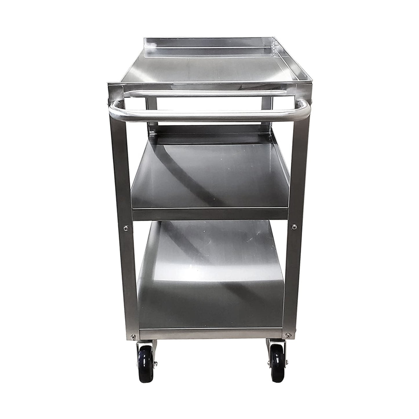 21 in. Wide X 33 in. Long X 33 in High | 3 Shelf Metal Utility Cart on Wheels with Handle