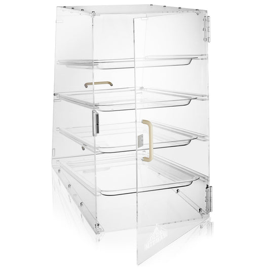 Pastry Display Case - 4-Tier, Commercial Acrylic Countertop Bakery Display Cabinet with Removable Trays