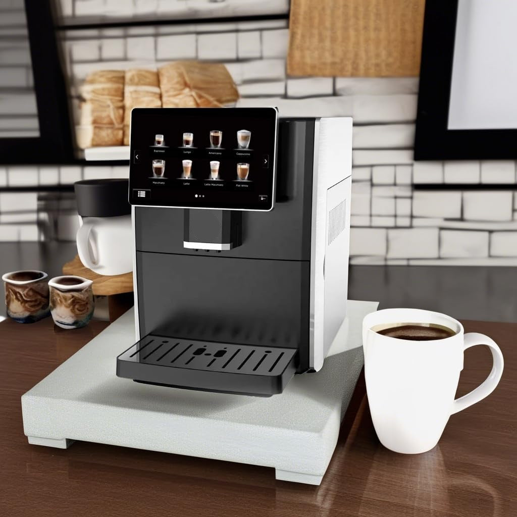 Super Automatic Espresso & Coffee Machine - Durable Automatic Espresso Machine With Grinder and Milk Frother For Latte, Cappuccino, Macchiato - 19 Coffee Recipes