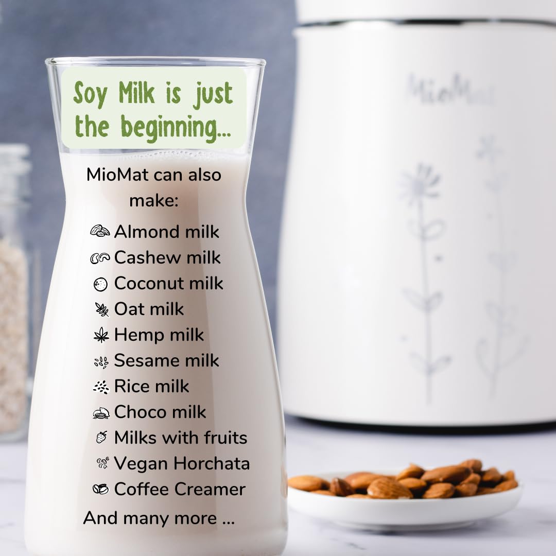 The Soy Milk Maker | Make 43 oz of Homemade Soy Milk With Less Than 7 Minutes of Work | Dedicated Soy Milk Program that Works Both With Dry and Soaked Soybeans | 304 Stainless Steel Interior