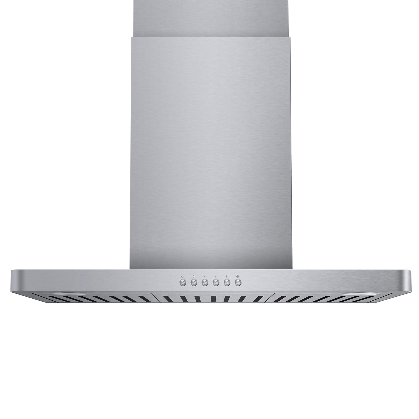 30" Range Hood - 900 CFM Stainless Steel Wall Mount Kitchen Exhaust with 4 Speed Fan, LED Lights, Push Button, Ultra-thin Body, Chimney Style Stove Vent Hood & Ducted Exhaust Vent