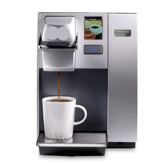 Single Cup Commercial K-Cup Pod Coffee Maker, Silver