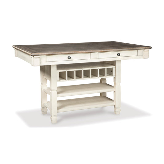 Counter Height Dining Room Table, Two-tone