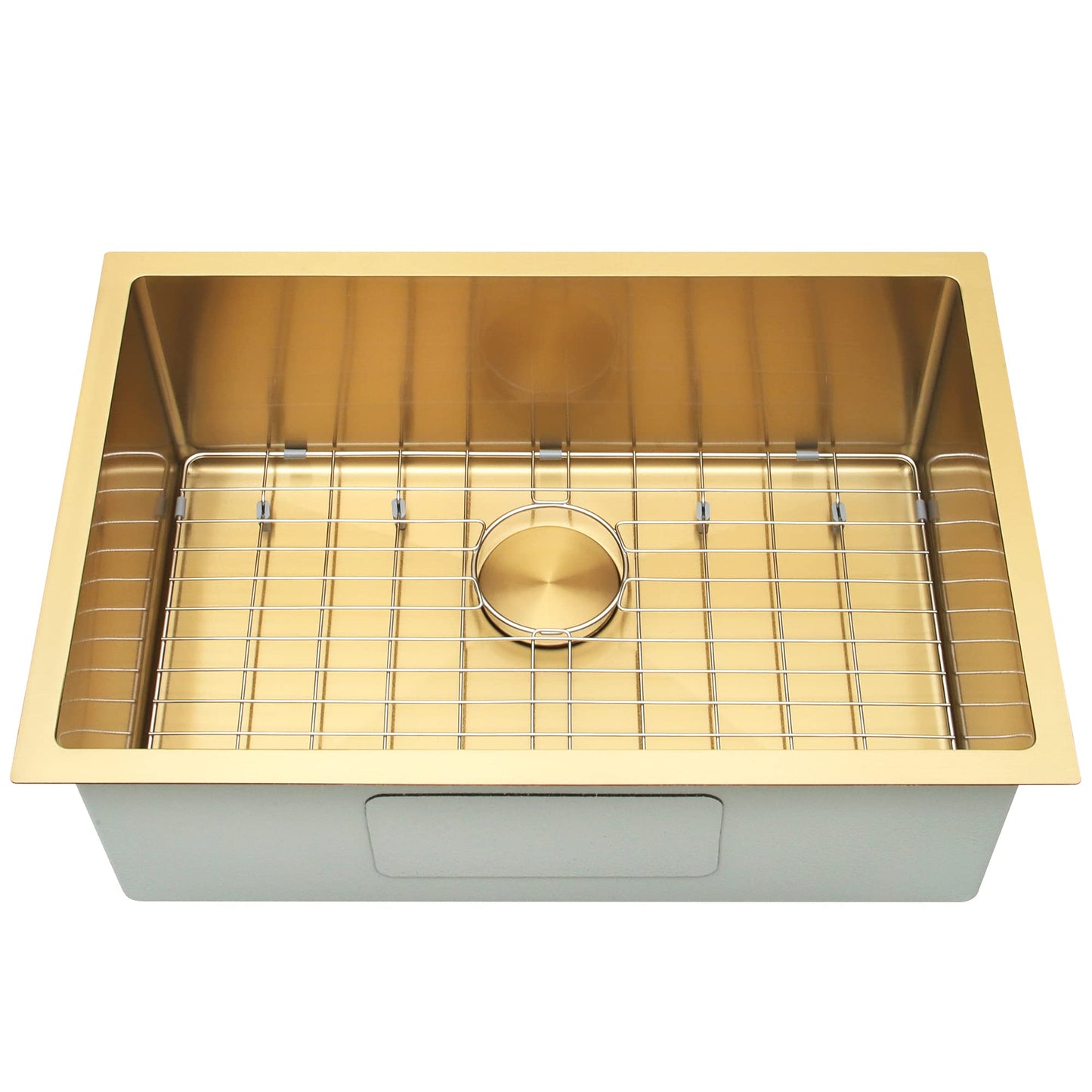 Gold Kitchen Sink 27x18 inch,Undermount Single Bowl Kitchen Sink,Stainless Steel Kitchen Sink