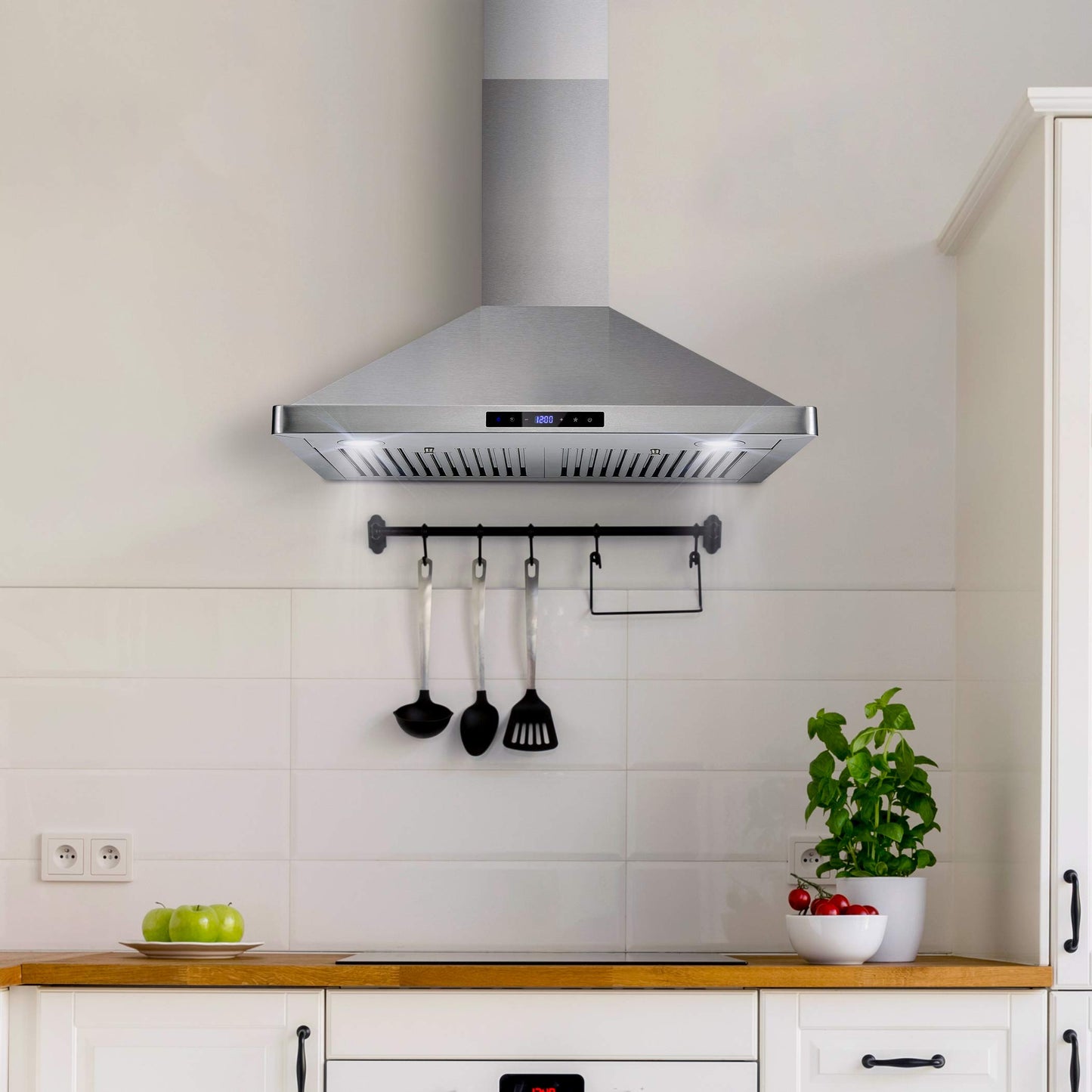 30 in. Collection 380 CFM Ducted Wall Mount Range Hood, Touch Controls, LED Lights, Stainless Steel