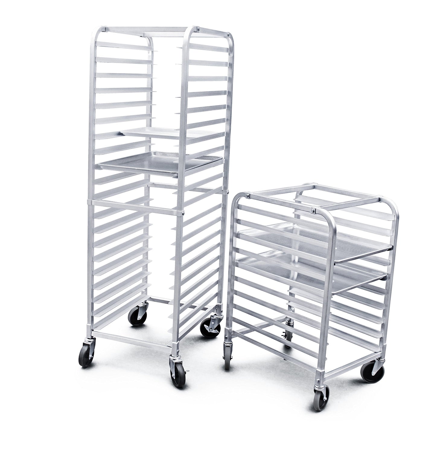 Commercial-Grade Aluminum with Brake Wheels (69" 20-Tier)