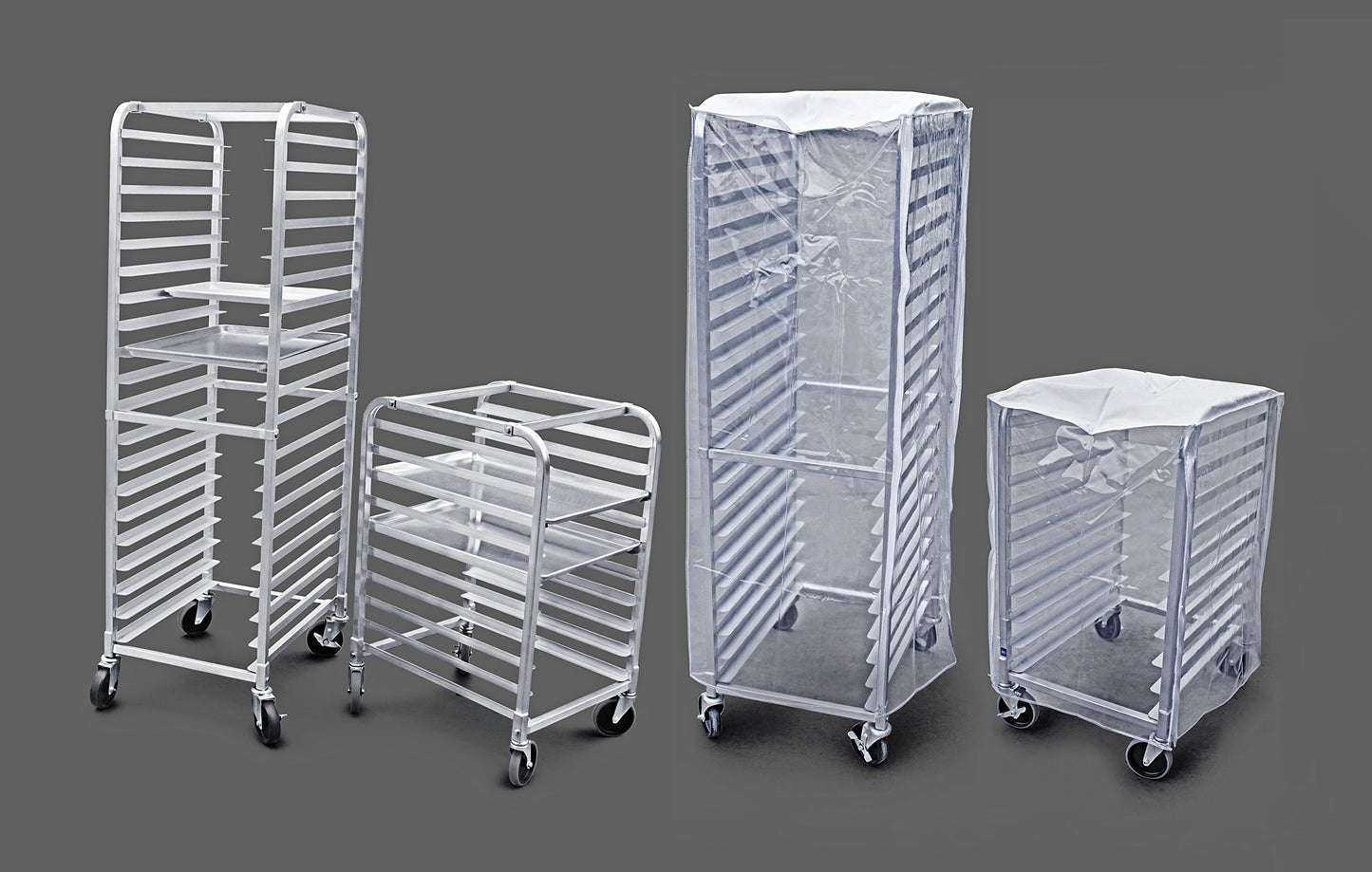 Commercial-Grade Aluminum with Brake Wheels (69" 20-Tier)