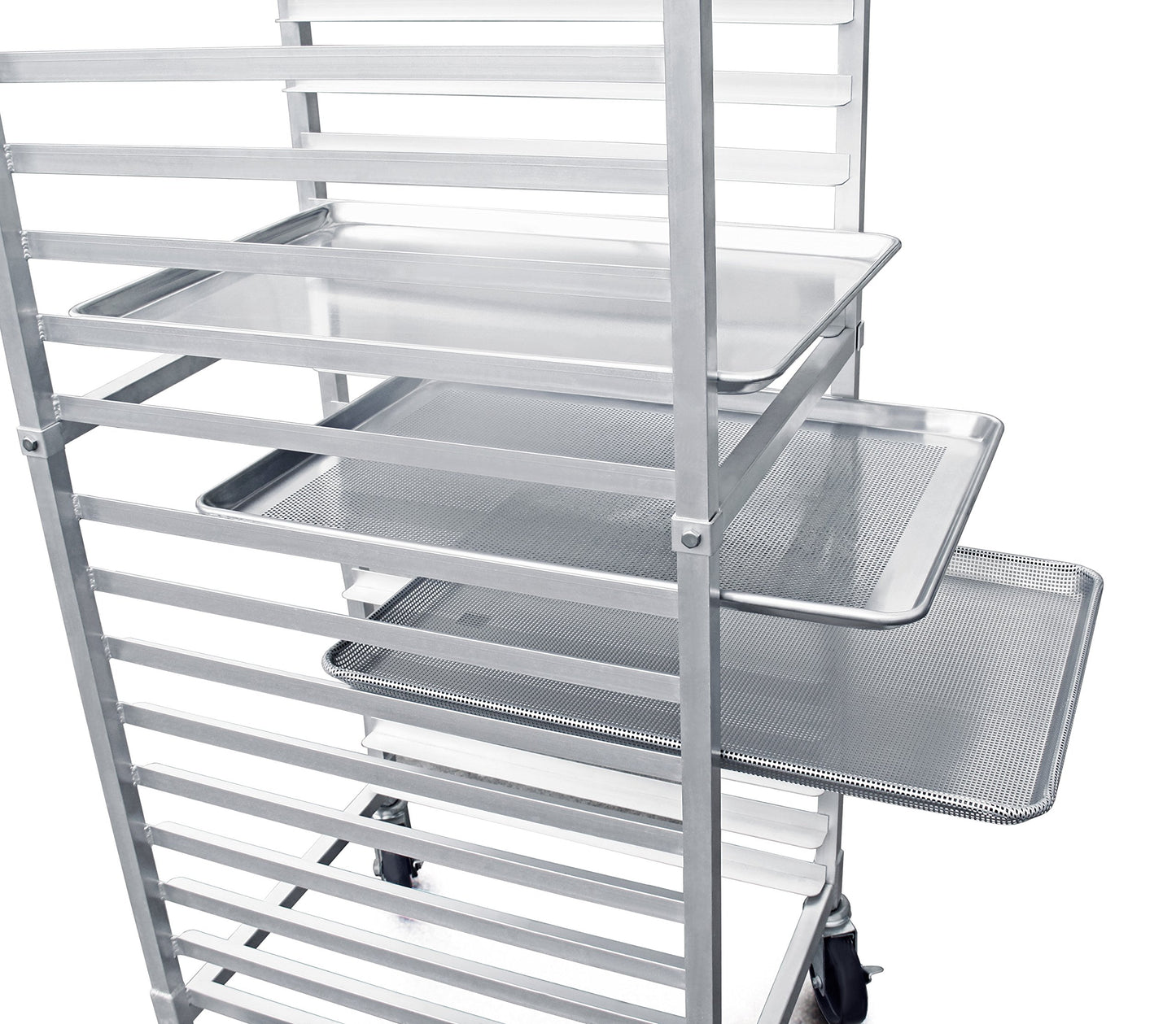 Commercial-Grade Aluminum with Brake Wheels (69" 20-Tier)